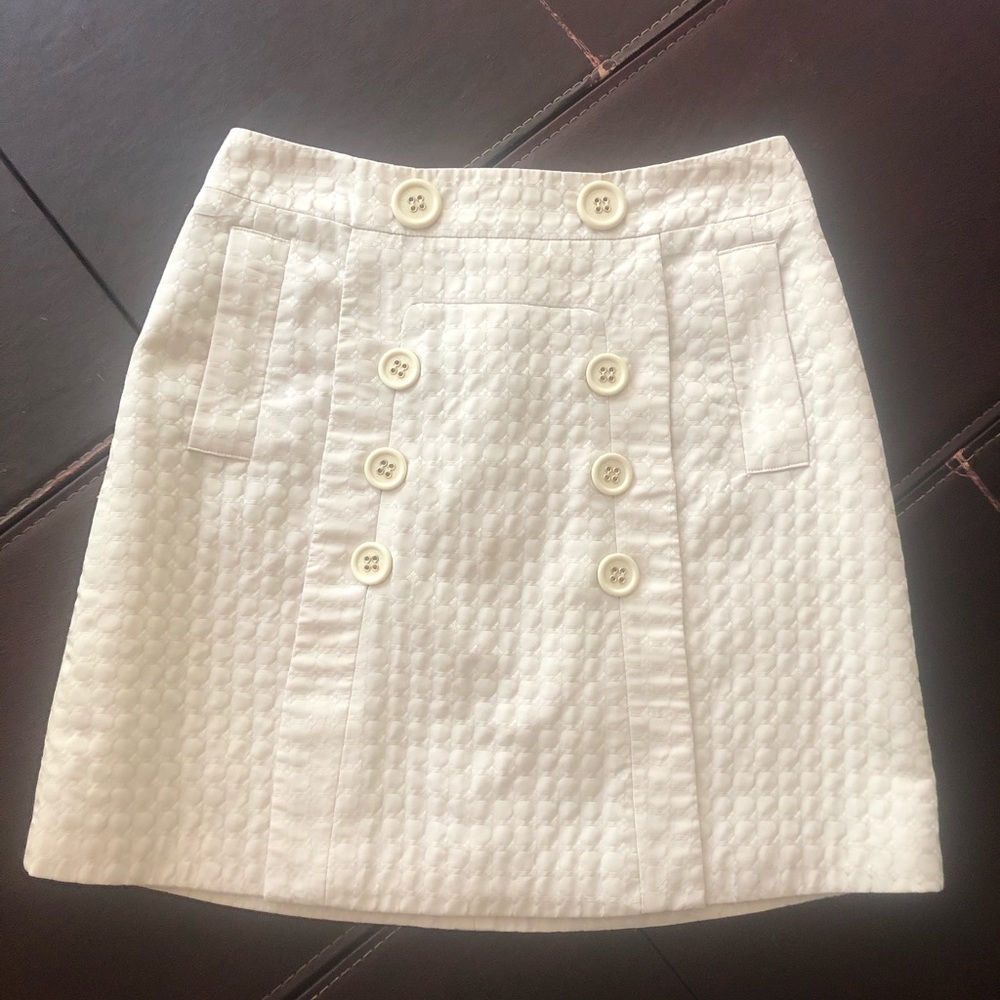 BCBG MaxAzria cream mini skirt
